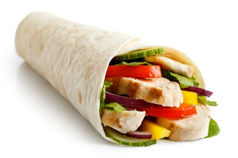 A chicken wrap