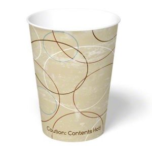 A 12 ounce paper cup