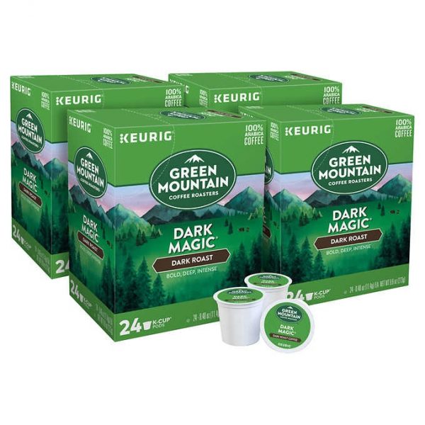 A box of Green Mountain dark magic cups