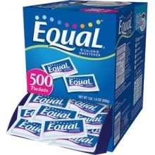 A box of Equal sweetener