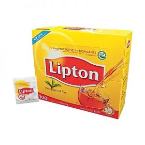 A box of Lipton tea bags