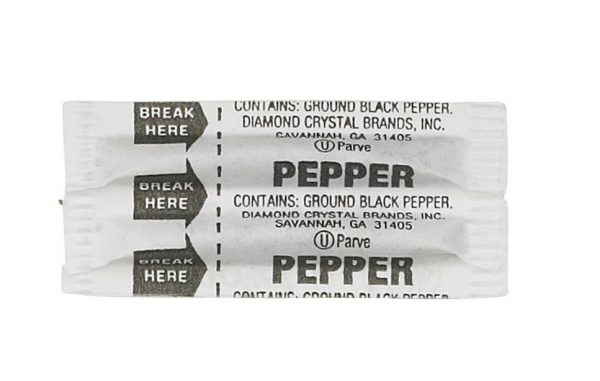 A pepper packet