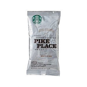 A bag of Starbucks Pike Place Roast Coffee