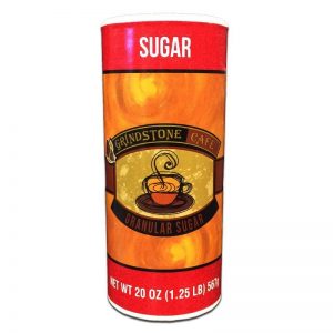 A canister of sugar