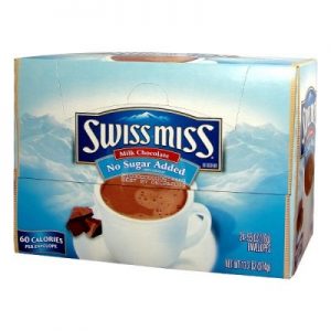 A box of Swiss Miss Sugar Free Hot Chocolate